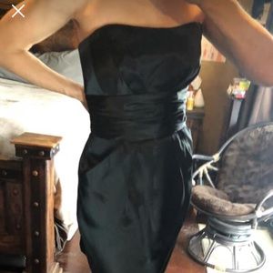 David’s Bridal Strapless gown with pockets